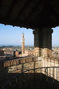Siena Skyline Viewed From Covered Rooftop