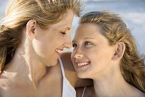 Mother and Daughter at the Beach