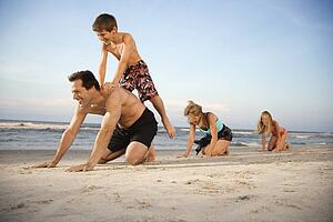 Family at the beach