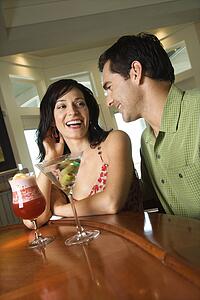 Couple Having Drinks