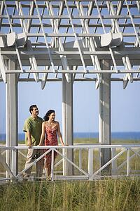 Couple on Vacation Smiling