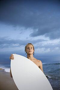 Young male surfer