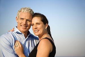 Smiling Couple Embracing
