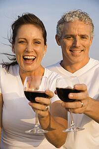 Couple Drinking Wine