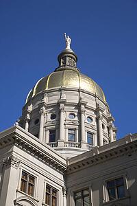 Golden Dome of a State Capitol Building