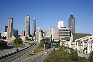 Freeway into Downtown