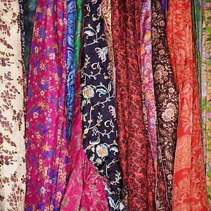 Colorful Fabric and Scarves