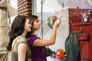 Young Women Window Shopping