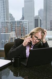 Stressed-Out Businesswoman