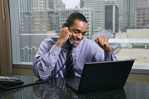Happy and Excited Businessman