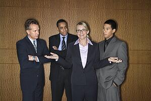Businesswoman Amongst Businessmen