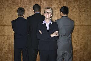 Businesswoman with Businessmen
