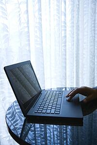 Laptop with Hand