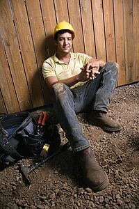 Resting Construction Worker