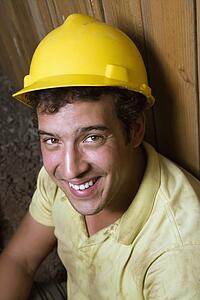 Male Construction Worker Resting