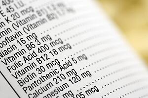 Nutritional Content Label