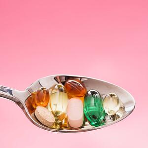 Spoonful of Pills. Isolated 