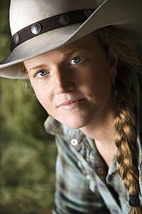 Young Woman Wearing a Cowboy Hat