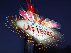 Blurred Las Vegas Welcome Sign