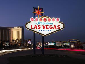 Las Vegas Welcome Sign at Dusk