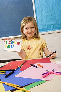 Young Girl in Art Class
