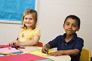 Boy and Girl in Art Class