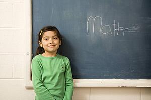 Student at Chalkboard