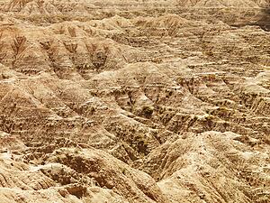 Hills in the South Dakota Badlands