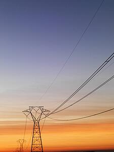 Power Lines at Sunset