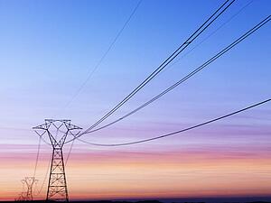 Power Lines at Sunset