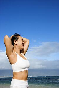 Happy Woman on Beach