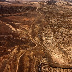 Roads Through a Desert Landscape