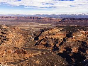 Craggy Landscape With Canyons