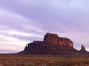 Mesa in Monument Valley at Dusk