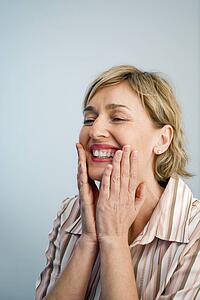 Happy smiling woman.