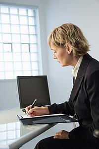 Businesswoman in office.