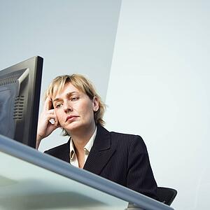 Businesswoman on computer
