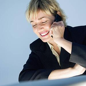 Businesswoman on cellphone.