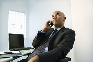 Businessman on cellphone