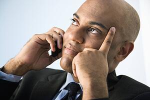 Businessman with cellphone