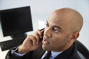 Businessman on phone.