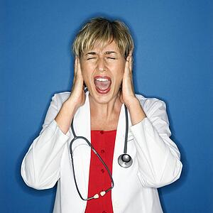 Doctor screaming.