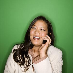 Businesswoman on cellphone