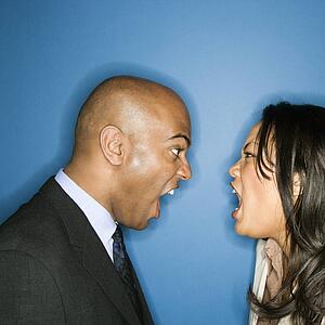 Businesspeople yelling at each other