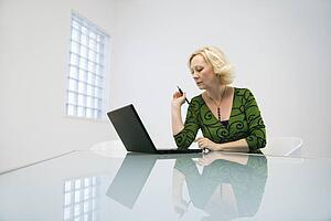 Businesswoman with laptop