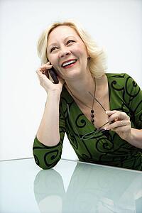 Businesswoman talking on cellphone