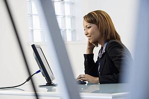 Businesswoman on computer