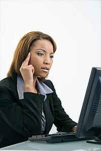 Businesswoman on computer