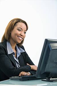 Smiling businesswoman