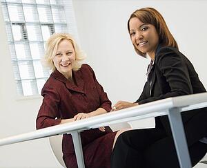 Businesswomen smiling
